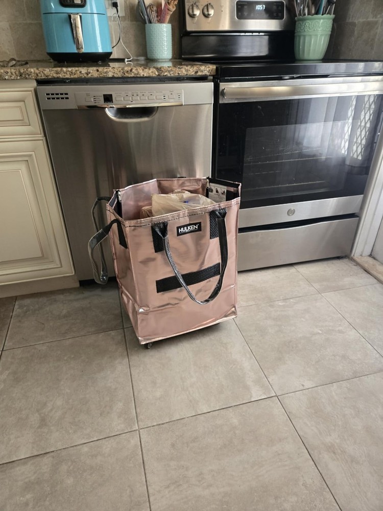 Effortless Medium Silver Shopping Trolley with Wheels – Unbreakable Handles