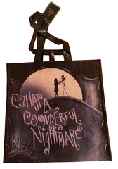 Jack Skellington Black Shopping/Gift Tote Bag with Handles New! Free Shipping!
