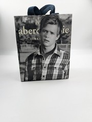 Vintage 90s Y2K Abercrombie Paper Shopping Bag Fabric Handles Models 10.5 x 8.5