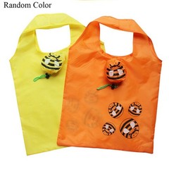 Cute Animal Pattern Foldable Shopping Bag Reusable Tote for Travel Grocery