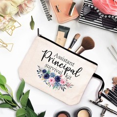 Assistant Principal Funny Makeup Bag for Travel 9.4 x 6.3 x 2 inches, B