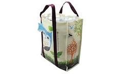 Combo Set (2XL + 2Mini=4pcs) Laminated XL and Mini Woven Reusable Grocery Sho…
