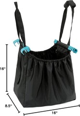 Eco-Friendly Reusable Shopping Bags with Cart Clips – 3 Pack in Elegant Black