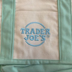 trader joes mini tote pastel Teal