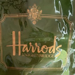 Harrods Knightsbridge Green Logo Foldable Tote Bag with Zipper Pocket