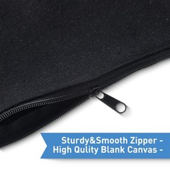 Reginary 80 Pack Canvas Zipper Makeup Bags Bulk Pencil Pouches All Black