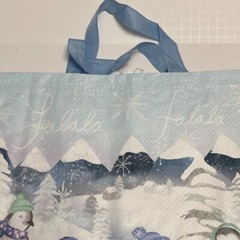 Tesco Penguins Skiing Christmas Tote Bag Beanie Mountains Snow Holiday 2023 New