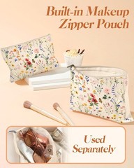 Aesthetic Canvas Tote Bag – with Makeup Pouch Bag for Women