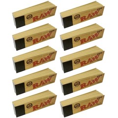 Raw Rolling Papers Unbleached Filter Tips 10 50 Count (Pack of 10), Brown