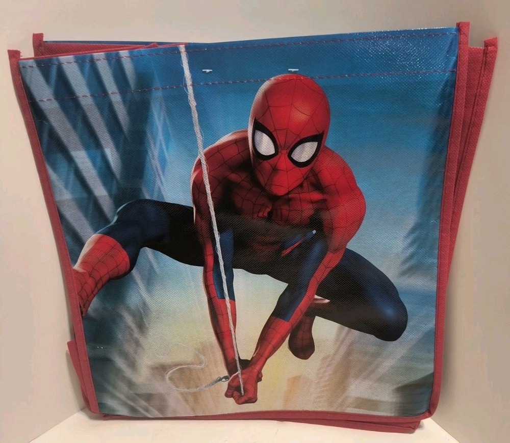 Marvel Comics Spiderman 🕷️Eco Red Shopping/Gift Tote Bag with Handles 🆕🆓Ship!