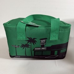 Trader Joe’s Mini Insulated Tote Cooler Bag 1.5-Gal Green Lunch Travel Beach