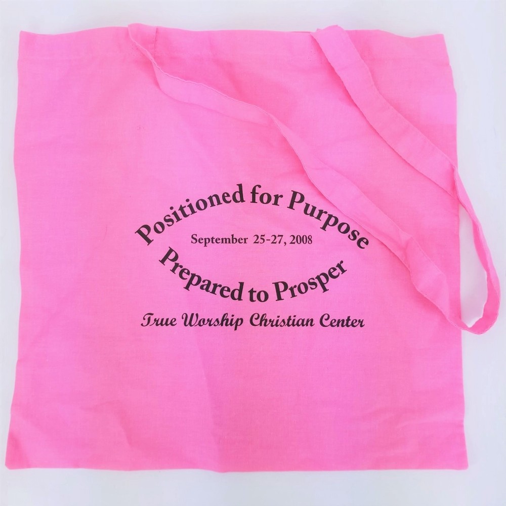 LOT OF 10 Christian Grocery Shopping Bag Washable Reusable Pink Cotton Travel