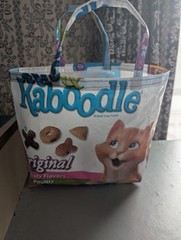Medium Reusable Shopping Tote Gift Bag Handmade From Cat Food Feed Bag Kitkabo