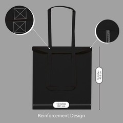 5-Pack Cotton Tote Bags 16x15in Reusable Eco-Friendly Shopping Gift