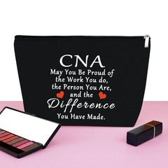 CNA Gift Certified Nursing Assistant Gifts Makeup Bag for Black