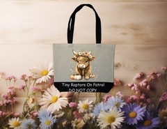 Highland Cow~ Canvas Tote Bag~FREE shipping~shopping~CHOICE~Reusable~Gift~USA