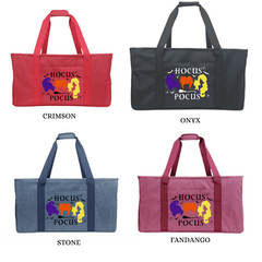 Custom Hocus Pocus Extra Large Multipurpose Utility Tote Halloween Tote