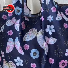 Reusable Folding Shopping Bag Butterfly Flower Print Eco Grocery Tote 2024 New
