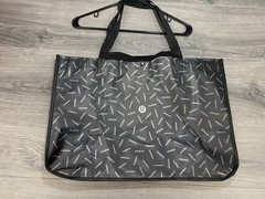 Lululemon Reusable Shopping Tote Bag Jumbo XL Extra Large NEW Black Silver