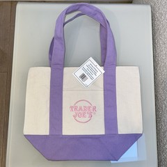 Trader Joe’s Pastel Lavender Mini Tote NWT, Limited Edition