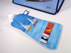 BOAT ANCHOR NAUTICAL BOATING SEA LIFE RECYCLED MATERIAL BEACH BAG & WATER BOTTLE