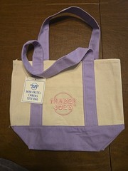 Trader Joe’s Mini Pastel Canvas Tote – Purple – Single Bag , NWT