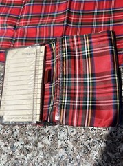 Vintage Memo Shopper Cloth Shopping Bag List Tablet Case Plaid Convenient Nylon