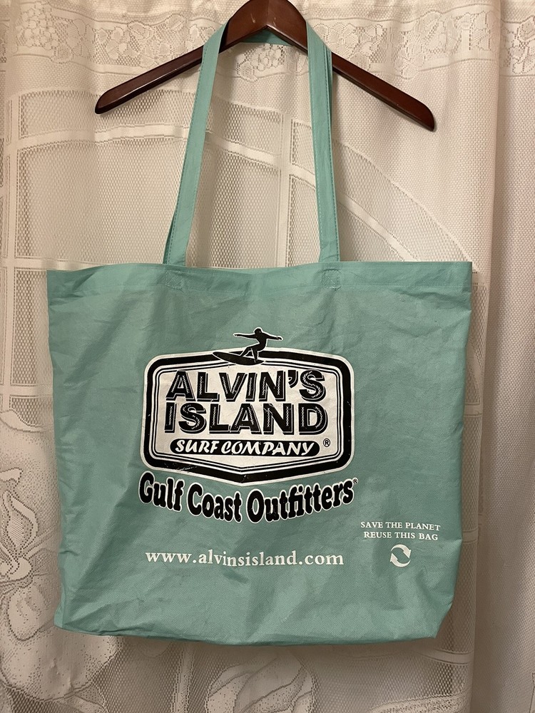 Alvin’s Island Surf Company Reusable Shopping Bag Large 23X18″ Blue GUC