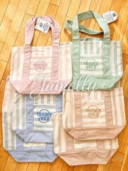 Trader Joe’s Striped Mini Canvas Tote Bags Multicolor Reusable 4-Pack
