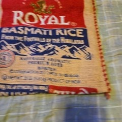 Royal Basmati Rice 20 lb Burlap Bag Sack Handles Zipper Empty Shopping