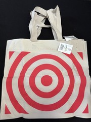 Set of 5 Target Reusable Shopping Bag Foldable Non-woven Grey Eco Grocery Bag