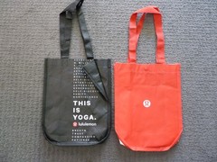Lululemon Reusable Shopping Tote Bags (4) Small Totes Different Designs (G)