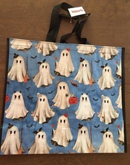 Vintage-Style Girl Ghosts w/lashes Halloween Shopping Gift Bag EcoTote NEW