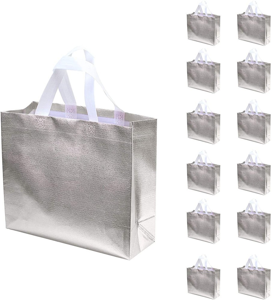 Set of 12 Glossy Reusable Grocery Bags Reusable Bags with Handles Bachelorett…