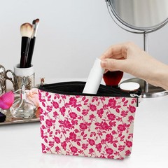 4 Pack Wildflower Decor Makeup Bag 9.8×7 Inches, Colorful Flowers 1025