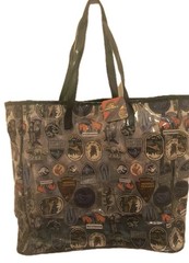 JURASSIC PARK DINOSAUR GREEN CLEAR TRANSPARENT Reusable Tote/Shopping/Gift Bag