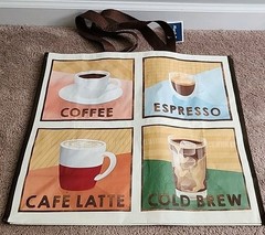 Marshalls – Different Styles Of Coffees – Large Reusable Shopping Tote Eco Bag