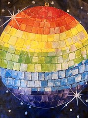 NEW TJX Shopping Bag PRETTY MIRROR BALL Colorful 🌈Reusable Tote Bag