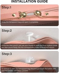 2 Packs Clear Bogg Accessories Beach Tote Bag Suitable for Pink Set