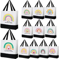 12 Pcs Teacher Tote Bags Gifts Bulk for End of Year Graduation Retirement Gif…