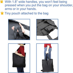 Nylon Reusable Grocery Bag (3 pack), Nylon Heavy Duty Tote Bags 110 lbs, 19″x 19