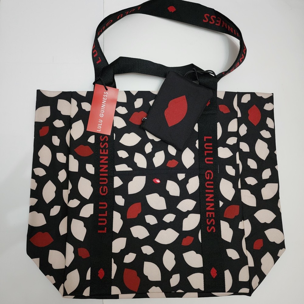 Waitrose Lulu Guinness Lips Tote Bag Love Black White Red 2024 John Lewis New