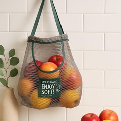 Durable Reusable Hanging Storage Mesh Bags for Fruits, Vegetables, Garlic, Gi…