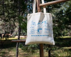 My Day My Way My Cup of Coffee Shopping Bag – Minimalist Coffee Lover Tote