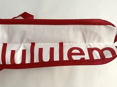 Lululemon Red Reusable Bag Snap Closure Tote