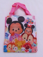 NIP Disney Mickey and Minnie Tsum Tsum Canvas Shopping Tote Bag Handles Reusable