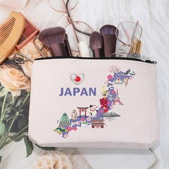 MEIKIUP Japan Cosmetic Bag Souvenir for Beloved Tokyo Map