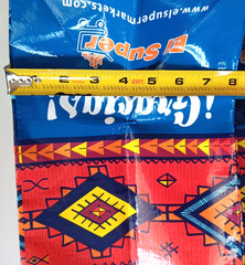 El Aztec Colorful Graphic Reusable Large Shopping Bag Tote 25 x 15 inch Colorful