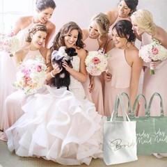LADY & HOME 6pcs Bachelorette Party Tote BagBride Team Tote Bag Bridesmaid Co…