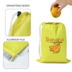 3Pcs Storage Bag with Aluminum Lining – 13.7×11″, Banana & Lettuce Fresh Reus…